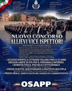 VICE ISPETTORI polizia penitenziaria – nuovo Concorso